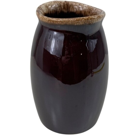 Vintage Hull Pottery Brown Drip Water Pitcher Oven Proof USA 6 3/4" High - Picture 2 of 10